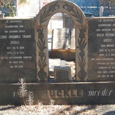 BUCKLE Petrus Johannes Thomas 1869-1954 &amp; Maria Magdalena MARAIS 1877-1954