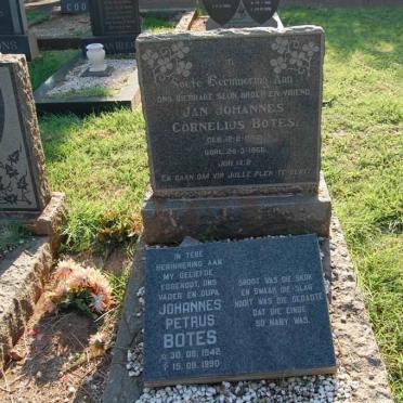 BOTES Johannes Petrus 1942-1990 ::  BOTES Jan Johannes Cornelius 1952-1966