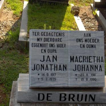 BRUIN Jan Jonathan, de 1917-1979 &amp; Magrietha Johanna 1911-1990