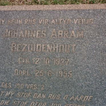 BEZUIDENHOUT Johannes Abram 1927-1955