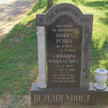 BEZUIDENHOUT Andries Petrus 1895-1984 &amp; Catharina Maria LE ROUX 1899-1988