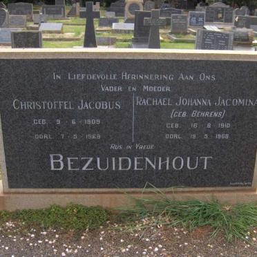 BEZUIDENHOUT Christoffel Jacobus 1909-1969 &amp; Rachel Johanna Jacomina BEHRENS 1910-1969