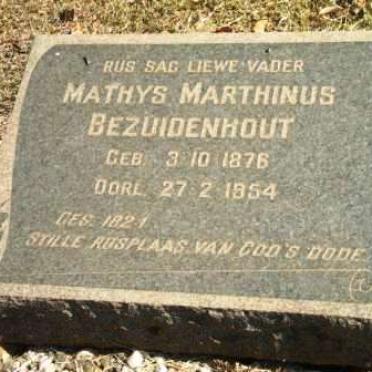 BEZUIDENHOUT Mathys Marthinus 1876-1954