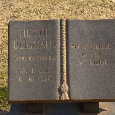 BLIGNAUT Hettie nee BARNARD 1917-1976