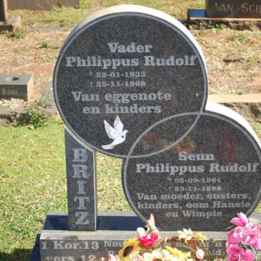 BRITZ Philippus Rudolf 1933-1968 :: BRITZ Philippus Rudolf 1961-1998