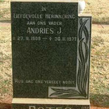 BOTES Andries J. 1909-1977