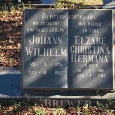 BRUWER Johann Wilhelm 1896-1983 &amp; Elzabe Christina Hermana VISSER 1901-1993