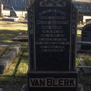 BLERK Maggie Elizabeth, van 1881-1936