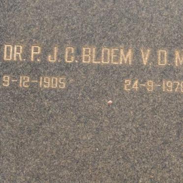 BLOEM P.J.C. 1905-1978