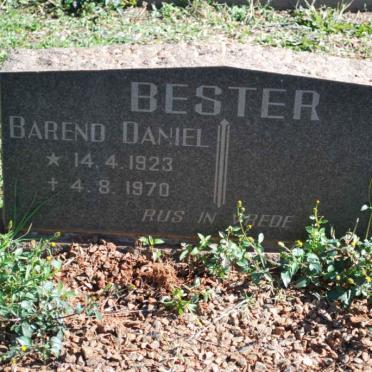 BESTER Barend Daniel 1923-1970