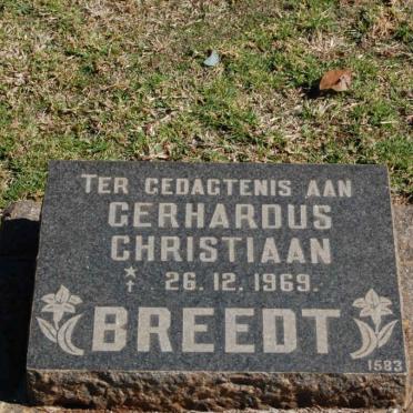 BREEDT Gerhardus Christiaan 1969-1969