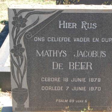 BEER Mathys Jacobus, de 1878-1970