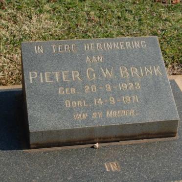 BRINK Pieter G.W. 1923-1971