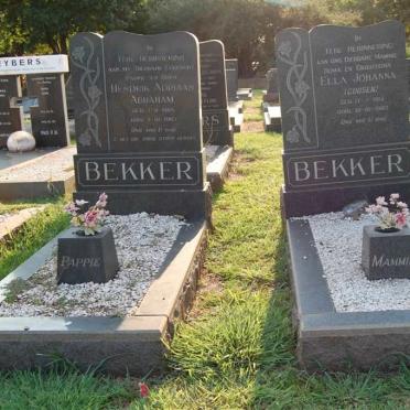 BEKKER Hendrik A.A. 1905-1967 &amp; Ella Johanna GOOSEN 1912-1983