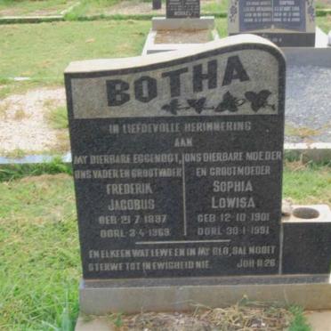 BOTHA Frederik Jacobus 1897-1969 &amp; Sophia Lowisa 1901-1991