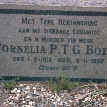 BOTHA Cornelia P.T.G. 1910-1960