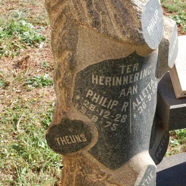 BOTHA Philip R. 1928-1975 &amp; Alletta 1929-