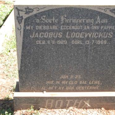 BOTHA Jacobus Lodewickus 1929-1969
