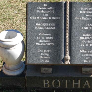 BOTHA Jan Adriaan 1919-1981 &amp; Magrietha Magdalena 1926-1975