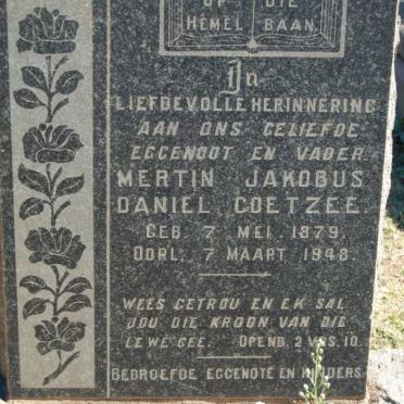 COETZEE Mertin Jakobus Daniel 1879-1948