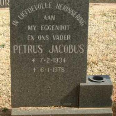 COETZEE Petrus Jacobus 1934-1978