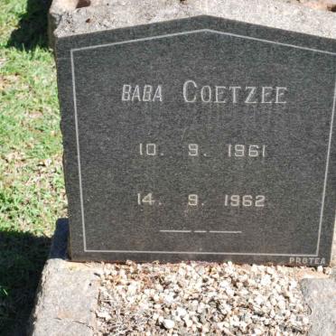 COETZEE Baba 1961-1962