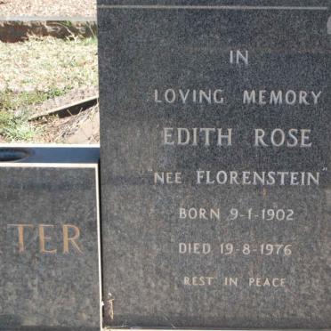 CARTER Edith Rose nee FLORENSTEIN 1902-1976