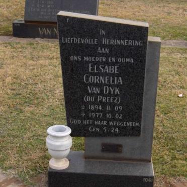 DYK Elsabe Cornelia, van nee DU PREEZ 1894-1977