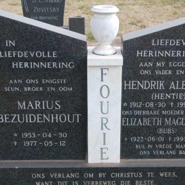 FOURIE Hendrik Albertus 1912-1990 &amp; Elizabeth Magdalena 1922-1995 :: FOURIE Marius Bezuidenhout 1953-1977