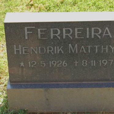 FERREIRA Hendrik Matthys 1926-1978