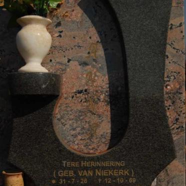 GROSS M.M. nee VAN NIEKERK 1926-1969