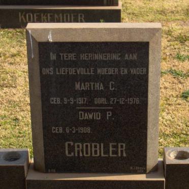 GROBLER Dawid P. 1908- &amp; Martha C. 1917-1976