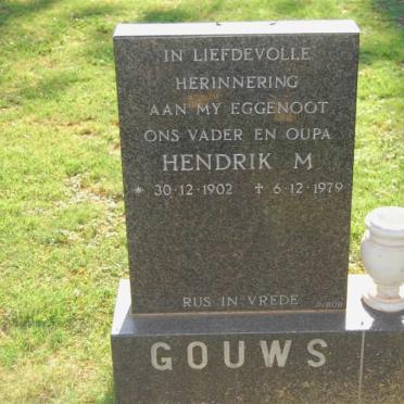 GOUWS Hendrik M. 1902-1979
