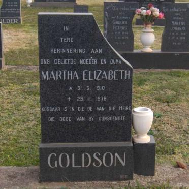 GOLDSON Martha Elizabeth 1910-1976