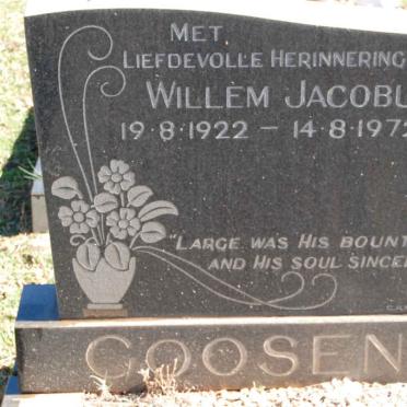 GOOSEN Willem Jacobus 1922-1972