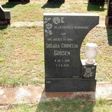GOOSEN Susara Cornelia 1890-1979