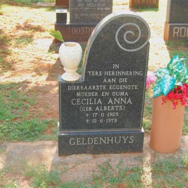 GELDENHUYS Cecilia Anna nee ALBERTS 1925-1978