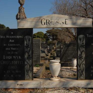 GRESSE Lodewyk Christoffel 1921-1978 &amp; Aletta Maria BESTER 1922-1988