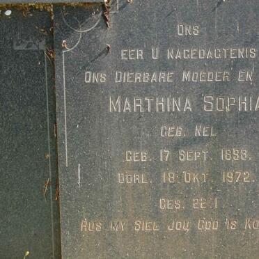 GROBLER Marthina Sophia nee NEL 1898-1972