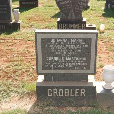 GROBLER Cornelis Marthinus 1906-1994 &amp; Johanna Maria 1911-1978