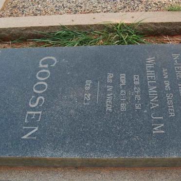 GOOSEN Wilhelmina J.M. 1951-1966