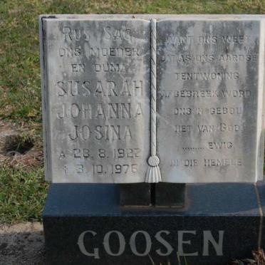 GOOSEN Susarah Johanna Josina 1922-1976