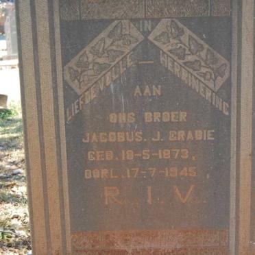 GRABIE Jacobus J.S. -1934 &amp; Johanna Adriane DU TOIT 1852-1942 :: GRABIE Jacobus J. 1873-1945