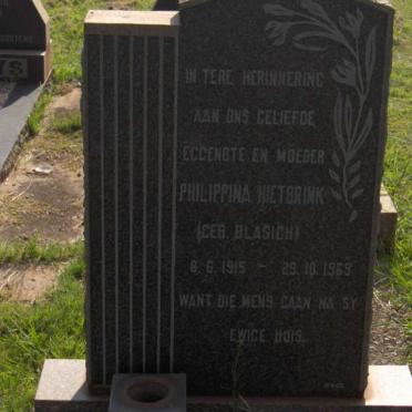 HIETBRINK Philippina nee BLASICH 1915-1969