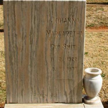 HAASBROEK Johanna Margaretha nee SMIT 1922-1977