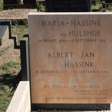 HASSINK Albert Jan 1905-1973 &amp; Maria HULSHOF 1906-1970 
