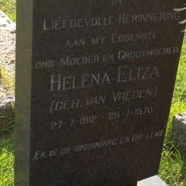 HOOD Helena Eliza nee VAN VREDEN 1912-1970