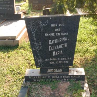 JORDAAN Catherina Elizabeth Maria nee BOTHA 1891-1972