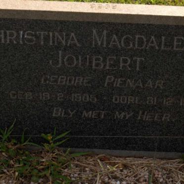 JOUBERT Christina Magdalena nee PIENAAR 1905-1968