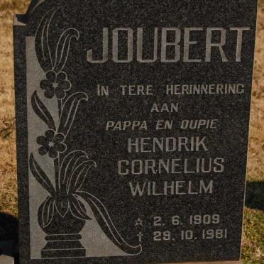 JOUBERT Hendrik Cornelius Wilhelm 1909-1981
